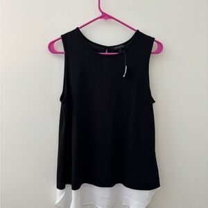 Banana Republic Factory Asymmetrical Black and White Tank Top
